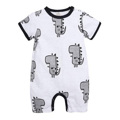 China Spandex/Cotton Baby Clothes Retail And Wholesale Baby Romper Cotton Summer Short Sleeve Cute Print Romper for sale