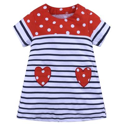 China Latest Breathable Dress Designs Fashion Summer Princess Dress Boutique Cotton Girls Casual Dresses for sale