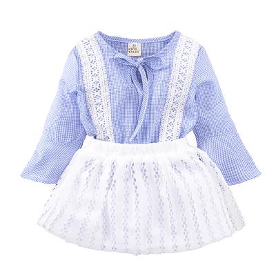 China Spandex/Cotton Kids Clothes 2pcs Kids Clothes Girls Dress Long Sleeve Clothes For Girls for sale