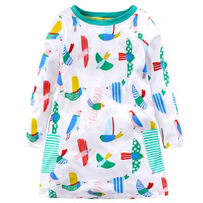 China Spring Autumn Girls Cotton Dress 2022 Wholesale Girl's Casual Long Sleeve Breathable Kids Clothes for sale