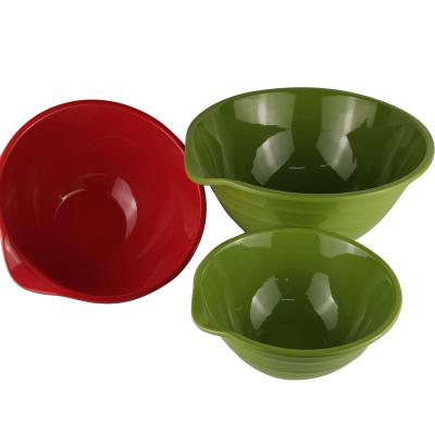 China Sustainable Kitchen Cooking Rainbow Dinner Set Stackable Nested Measuring Cup Plastic Mixing Bowl for sale