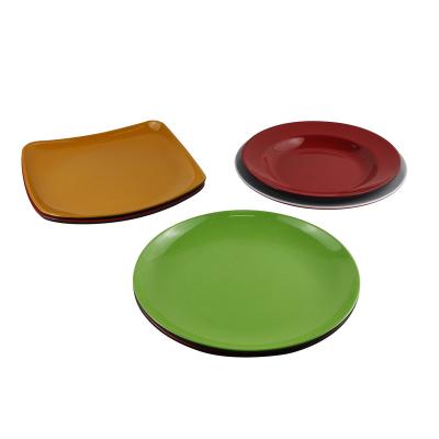 China Viable Wholesale Square Melamine Chinese Style Plastic Party Tableware for sale