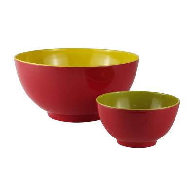 China HOT SALE Two Tone Disposable Decoration Tableware Plastic Melamine Dinner Bowl for sale