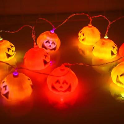 China Easy String Halloween Light Battery Operated 16 LED Pumpkin Decorative Lights Party Lamp for sale