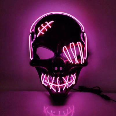 China Kids Eco-Friendly Halloween-mask Led Purge Led Halloween Masks New Led Face Mask Halloween Latex for sale