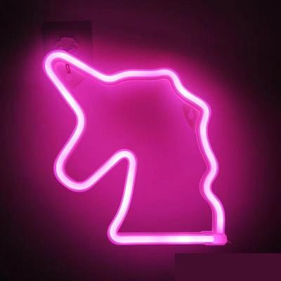 China Cute Animal Shape Neon Signs 3-AA Neon Lamp Battery Operated Neon Light Wall Light for sale