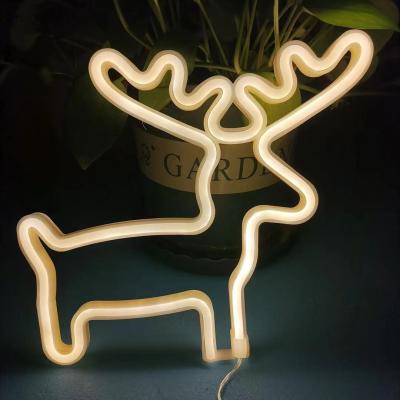 China Cute Animal Shape Neon Signs 3-AA Neon Lamp Battery Operated Neon Light Wall Light for sale