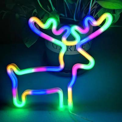 China Neon sign Christmas decoration neon lights green yellow neon lights creating Christmas atmosphere for sale