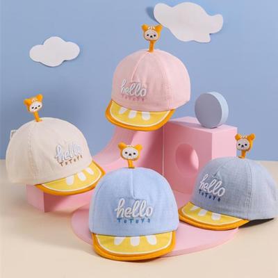 China 2021 HELLO WALL PAINTING 2021 COMMON WALL PAINTING Tutuya Tutuya Maya Letter Baby Baseball Kids Face Cap Laker Hat for Kids Boy and Girl for sale