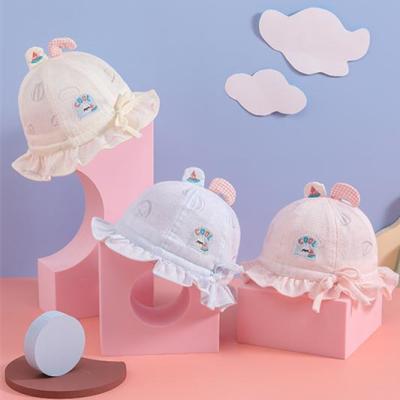 China 100% Eco-Friendly Comfy Newborn Para bebes de pescador gorritos nino OEM/ODM Newborn Props Comfy Cotton Eco-friendly Short Bucket Hat Photography Brim Baby 0-6 Months for sale