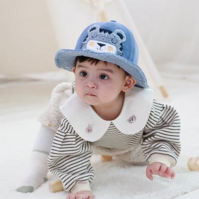 China 2021 Custom Image Logo OEM/ODM Baby Fisherman Hat Lead Kids Bulk Bucket Hat Kid Dye Tie Hat With Tiger for sale