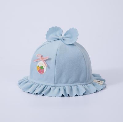 China Dobby Para de gorros bebe OEM/ODM 2-8 month fall winter photoshoot props plush bucket hat baby basin hat for toddler for sale