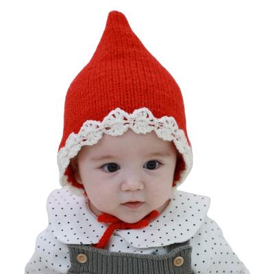 China JOINT winter hood pour bebe OEM/ODM acrylic handmade baby 6-12month earflap hat with chinstrap for sale