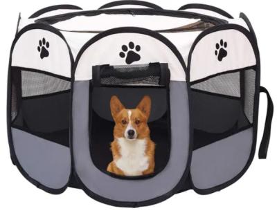 China Breathable Pet Tent Octagonal Dog Cage, Kennel, Cat's Litter, Octagonal Collapsible Pet Delivery Roomp for sale