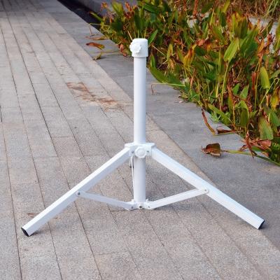 China Modern 25mm Triangle Base Stand Umbrella Tripod Advertising Umbrella Stand Beach Umbrella Base for sale