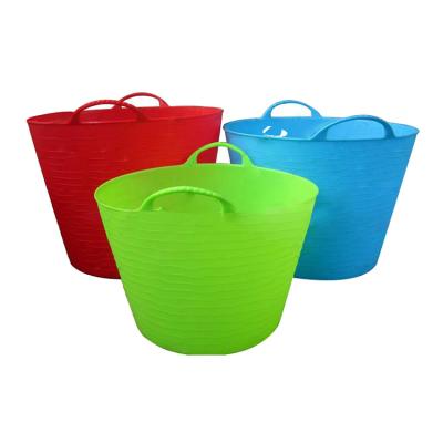 China No Collapsible Household Organizer Folding Laundry Storage Round Basket for sale