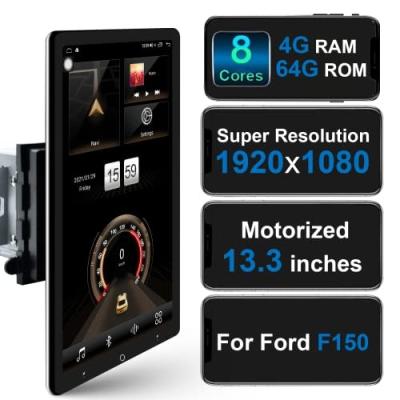 China 13.3 inch Rotatable Car Stereo GPS Tesla Style Android 10.0 For Ford F150 / Auto 4G+64G Wired Home & Android CarPlay Radio for sale