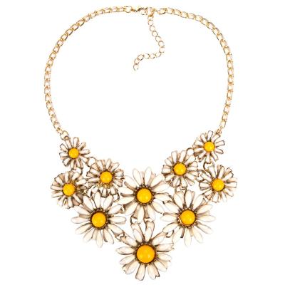 China Bohemian fashion jewelry cheap wholesale oil drop flower necklace European and American exaggerated women BOHEMIA new for sale