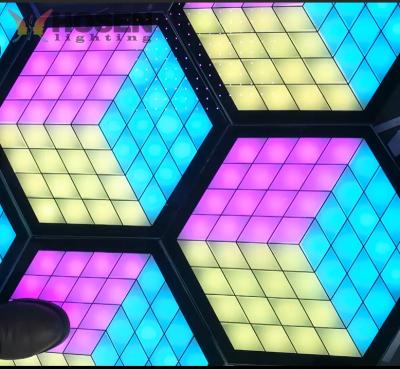 China 2018 new products magic cube 3D RGB 3 in 1 LED 3D Dance Floor 50*50*6CM for sale