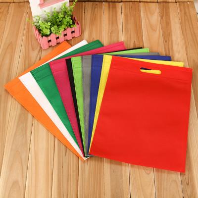 China Handled Printed Customized Die Cut Eco Friendly Promotional Shopping Non Woven Fabric Die Cut Non Woven Bags for sale