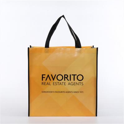 China Wholesale portable reusable eco friendly custom reusable non woven bags handled p logo non woven fabric shopping bags with logo for sale