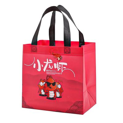 China Custom Logo Eco Handled Bag , Attractive Design Non Woven Recycled Shopping Tote Bags for sale