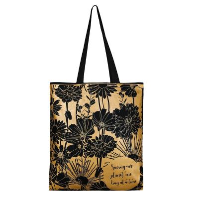 China Custom Printing Full Canvas Handled Logo Advertising Cotton Color Environmental Protection Tote Bag With Pocket for sale