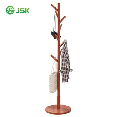 China Adjustable Wooden Floor Standing (Other) Bamboo Wooden Coat Rack Household Clothes Rack Bedroom Coat Rack for sale