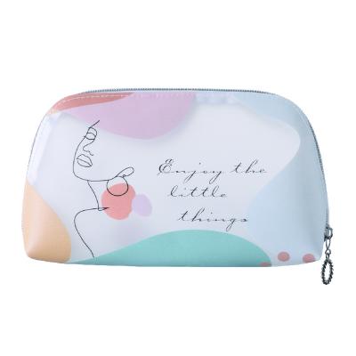 China Custom TPU Travel Cosmetic Pouch Fashion Print Pouches Eco-Friendly Clear Ladies Makeup Bag for sale