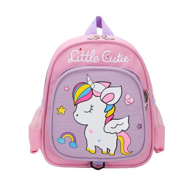 China Kindergarten Anti-theft School Bag Kids Cartoon Printing Cute Little Kids Unicorn Hello Kitty School Bag for sale