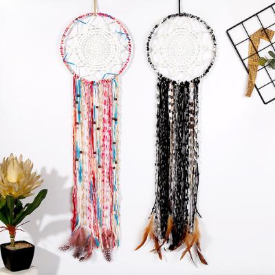 China Country Style Suns Multicolor Dream Catcher Factory Store Room Hanging Adorn Kids Room White Bud Silk Ornament for sale