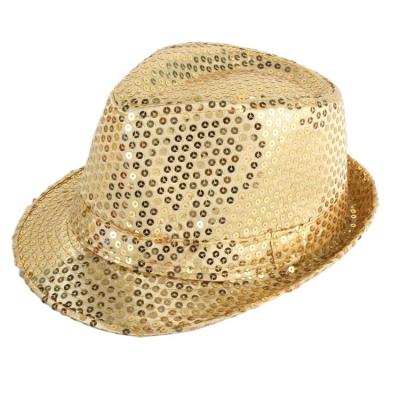 China Sequin Panama Fashion Summer Sun Hat Eco-friendly Sustainable Stage Magic Show At Halloween Party Hat Both Men And Women for sale