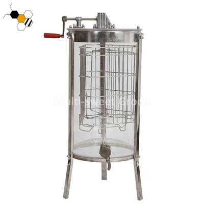 China New Design Honey Processing Machine Acrylic Honey Centrifuge Transparent Manual Honey Extractor for sale