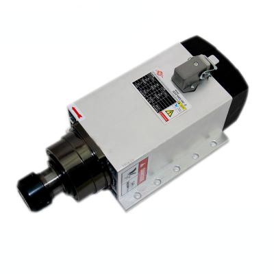 China Square Shape 18000rpm 5KW 380V Air Motor Engraving And Milling Spindle With Support Flange for sale