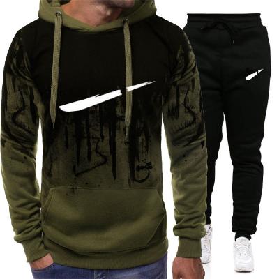 China High Quality Custom Cotton Organic Hoodies Breathable Refine Breathable Sweatpants And Hoodie Set Mens Hoodie And Sweatpants Set for sale