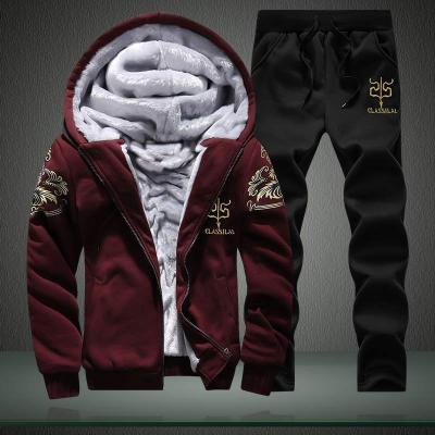 China Coldker Anti-Shrink Mens Anti-Shrink Winter Suits Casual Warm Men's Tracksuits Two-Piece Outfits Fashion Sets for sale