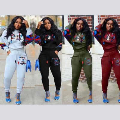 China High Quality Breathable Wholesale Price Custom Embroidery Sweatsuits Women's Running Logo Ladies Two Hooded Private Label Tracksuit for sale