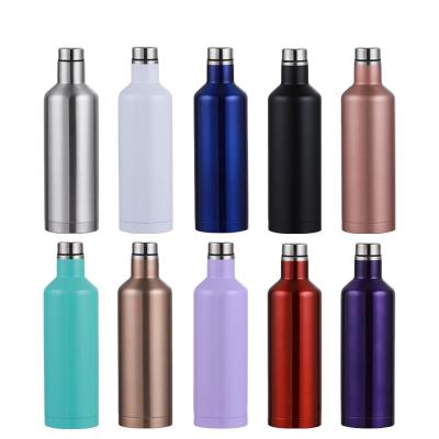 China 500ml Business Double Wall Vacuum Flask Cold Wine Insulated Stainless Steel Drinking Thermal Wine Bottle for sale