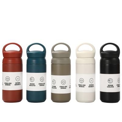 China Durable Frosted Portable Double-Layer Vacuum Stainless Steel Vacuum Bottle Portable Accompanying Coffee Mug for sale