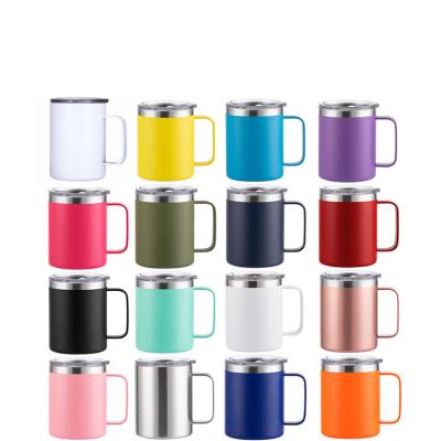 China New Classic/Postmodern Solid Sublimation Tumbler Steel Enamel Metal Tea Mugs Utensils Solid Coffee Mugs For Camping for sale