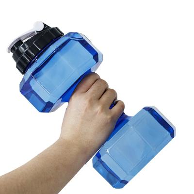 China Large Capacity1.5L/2.2L/2.6L Sustainable Plastic Bottle Sports Flask Travel Drinking Water Bottle With Rope for sale