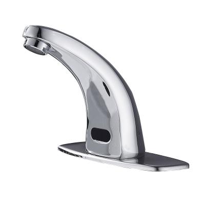 China Taps Convenience Single Metered Water Faucet Bathroom Sensor Basin Mixer Cold Touchless Faucet for sale