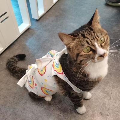 China Sustainable Cat Recovery Suit For Female/male Product Weaning Cotton Breathable Pet Hospital Surgical Taping Bundle Clothing for sale