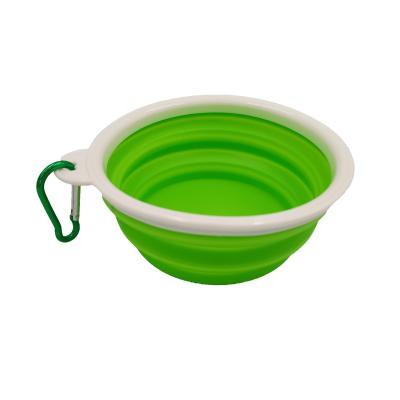 China Sustainable Wholesale Price Colorful Travel Collapsible Silicone Puppy Drinking Bowl Puppy Feeding Bowl for sale