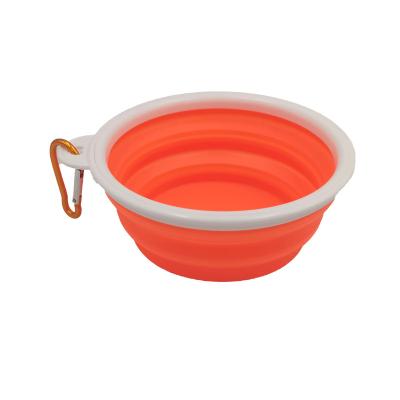 China Sustainable Silicone Collapsible Dog Bowl Factory Wholesale Portable Travel Silicone Folding Pet Water Bowl Food Feeder Dog Bowl for sale