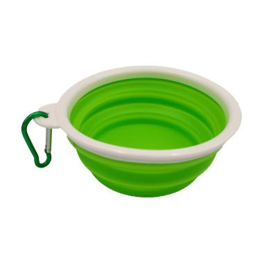 China Sustainable Hot Selling Foldable Portable Travel Pet Bowl Foldable Silicone Outdoor Travel Hiking Food Feeding Water Pet Cat Dog Bowl for sale