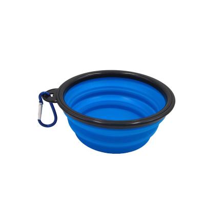 China Sustainable Adjustable Height Dog Bowl Wholesale Feeders Cat Water Anti-Upset Portable Outdoor Pet Silicone Folding Food Bowl for sale