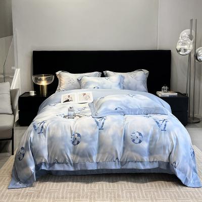 China Washed Cotton Silk Embroidery 4 Pcs Bedding Set Sustainable and Stylish Comforter Set for sale