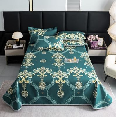 China 2024 Modern Wedding Bedding Type Wedding Four-piece Kit Ice Silk Mat Set for sale