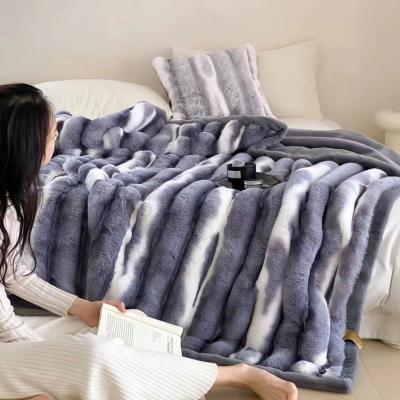 China 2023 Custom Newest Design Fashion Nondisposable Blanket within Karol G and Bad Bunny for sale